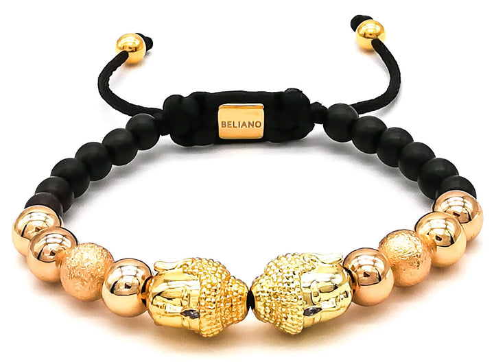 Makramee-ArmbandArmband Big Buddha - 24K Gold - 18K Blattgold - SandelholzBelianoBeliano