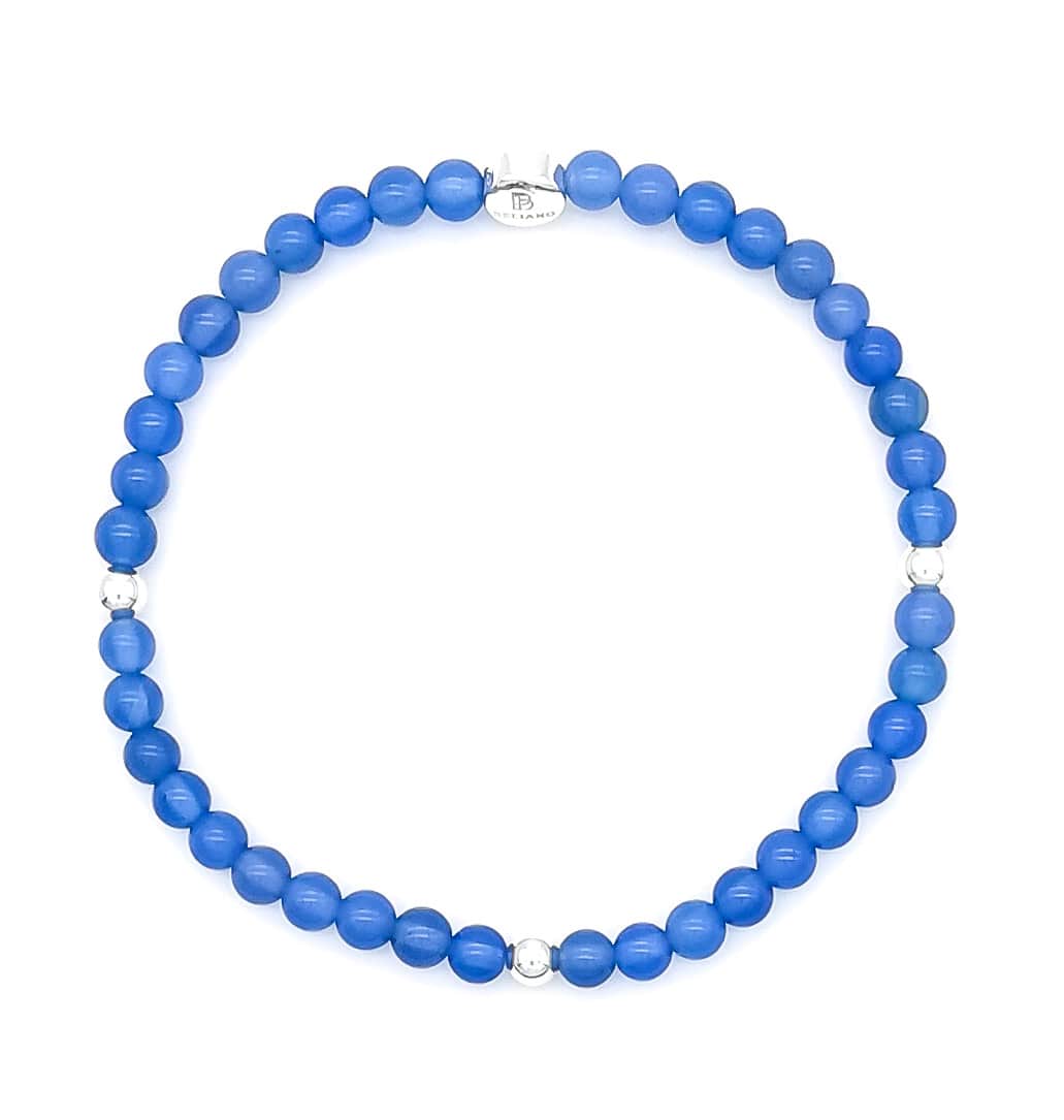 Makramee-ArmbandArmband Blauer Achat - 925 SilberBelianoBeliano