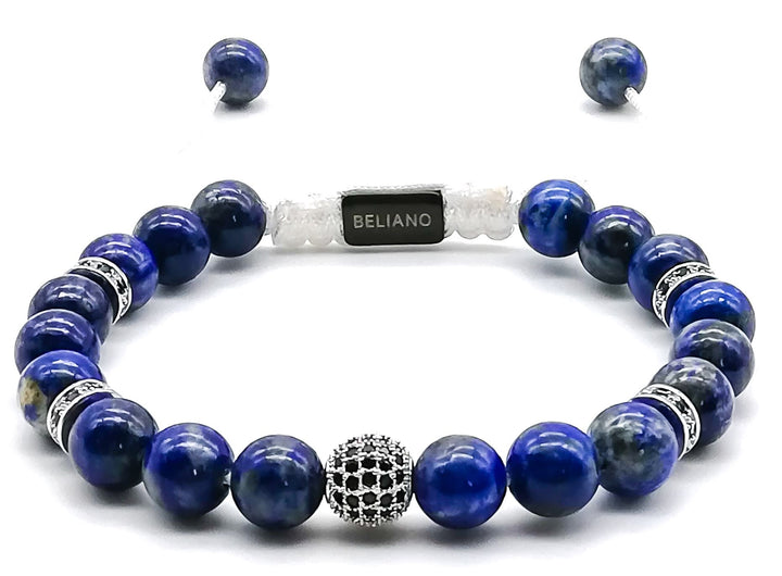 Makramee-ArmbandArmband Blue Water - Lapislazuli - DiamondsBelianoBeliano