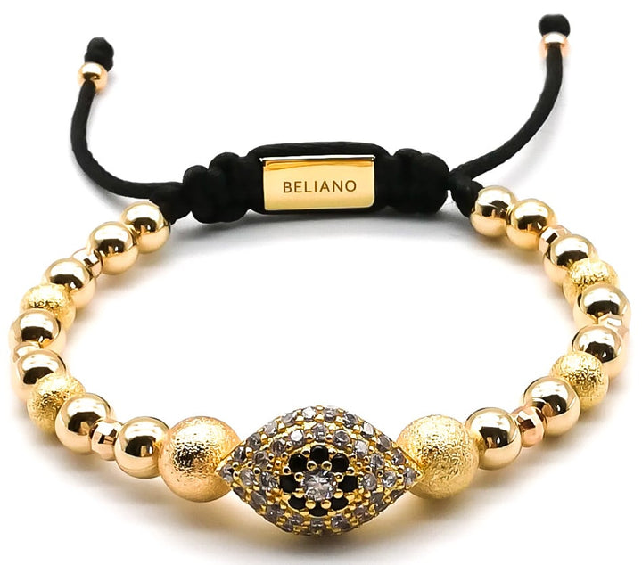 Makramee-ArmbandArmband Cleopatra Eye - 24K Gold - 18K Blattgold - DiamondsBelianoBeliano