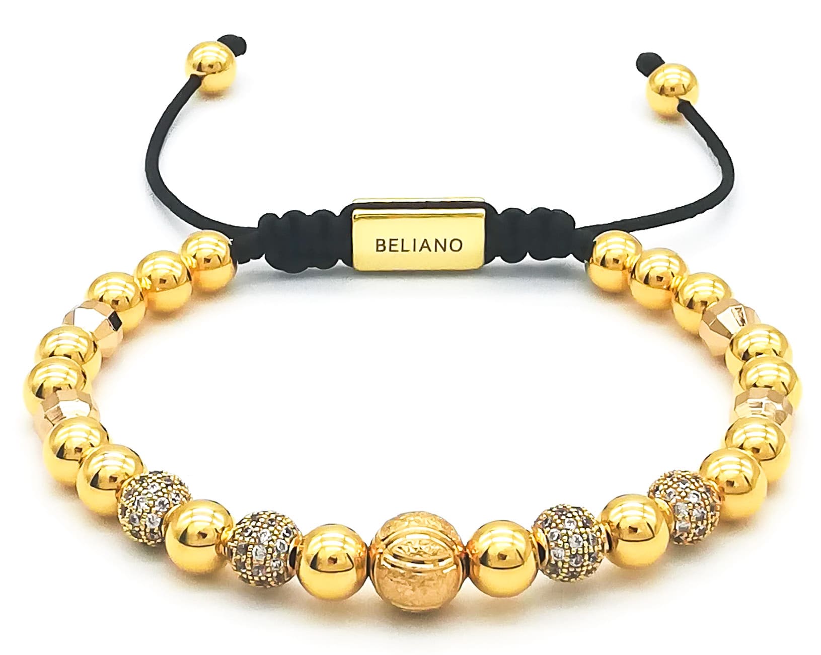 Beliano Macrame Bracelet - Flatbeads Bracelet - Edesltein Bracelet outlets Rose Quartz and Howlith - Gold incl. Diamonds - Lifestyle Bracelet