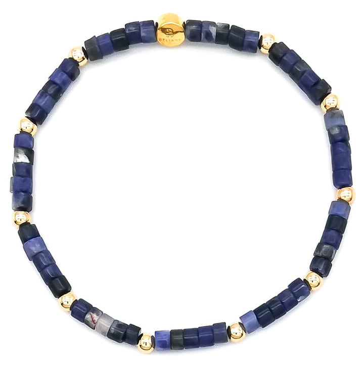 ArmbandArmband Heishi Beads - Sodalith - 24K GoldBelianoBeliano