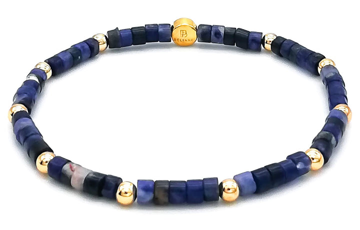 ArmbandArmband Heishi Beads - Sodalith - 24K GoldBelianoBeliano