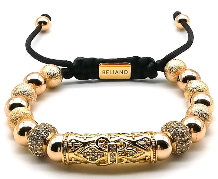 Makramee-ArmbandArmband Majestic - 24K Gold - 18K Blattgold - DiamondsBelianoBeliano