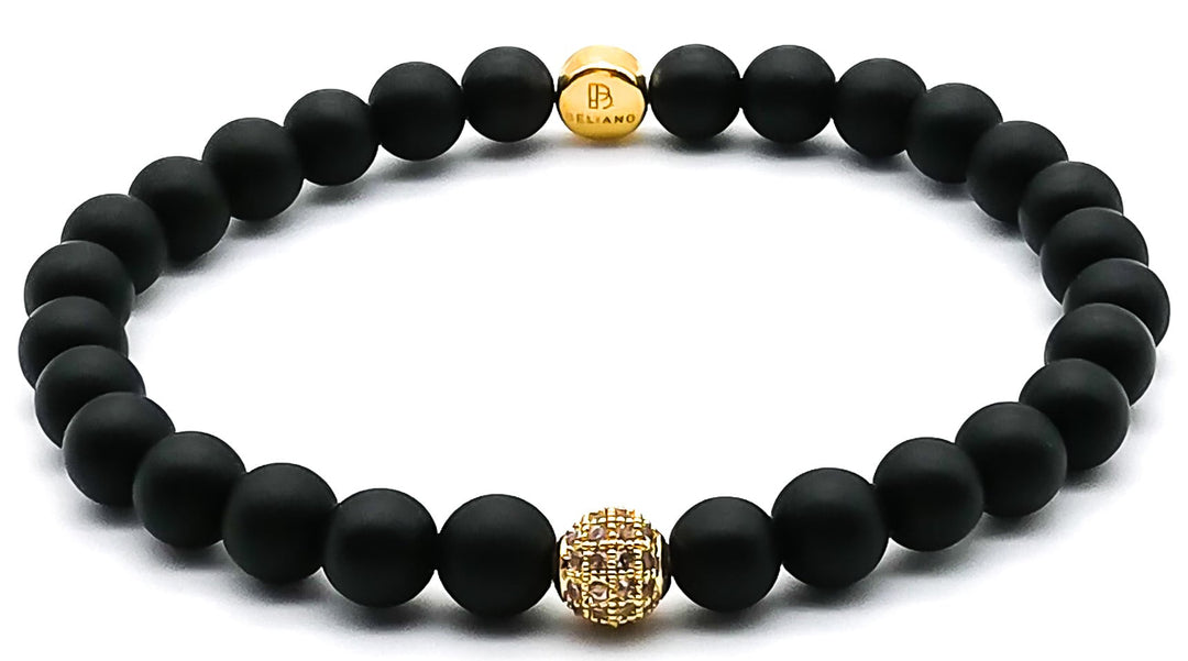 Makramee-ArmbandArmband Onyx - 24K Gold - DiamondsBelianoBeliano