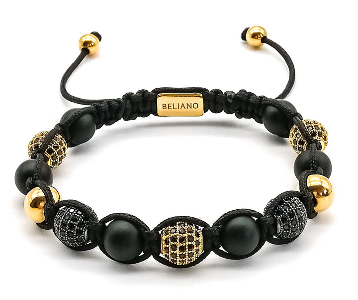 Makramee-ArmbandArmband - Onyx - Gold - DiamondsBelianoBeliano