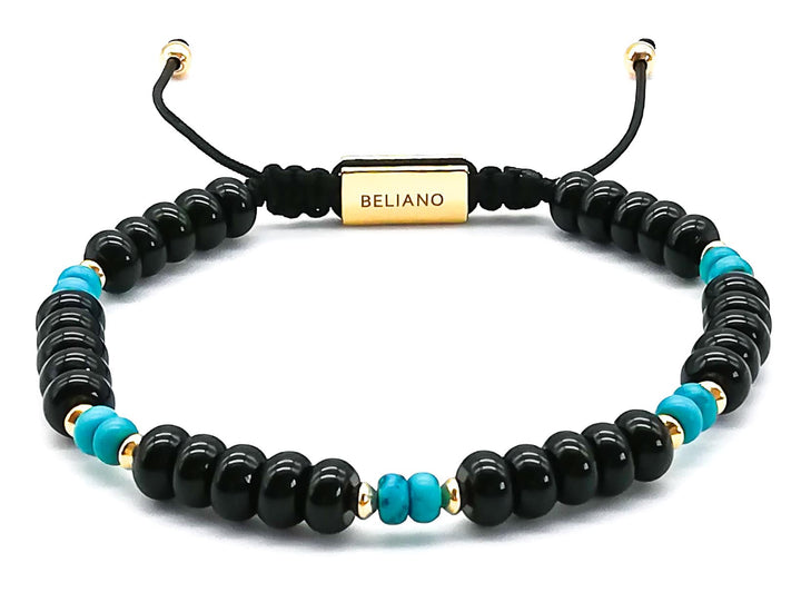 flatArmband - Onyx - Türkis - 24K GoldBelianoBeliano