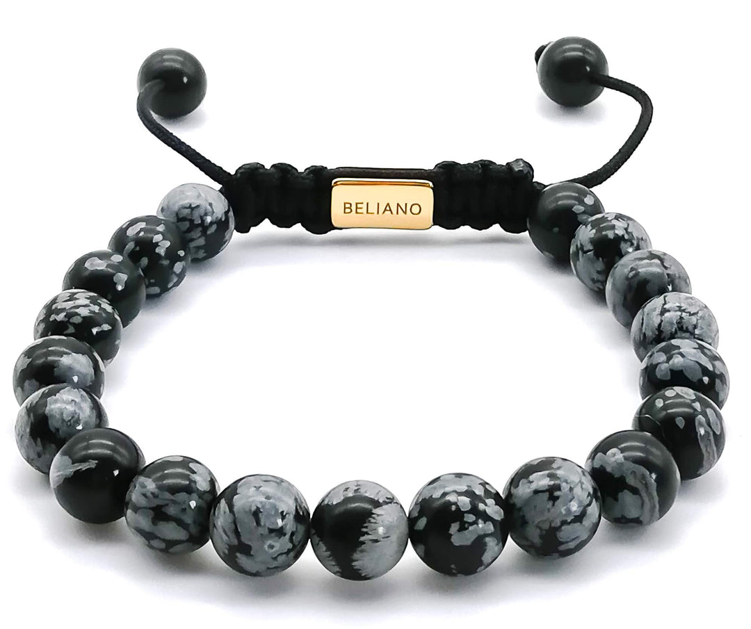 Makramee-ArmbandArmband - Schneeflocken-ObsidianBelianoBeliano