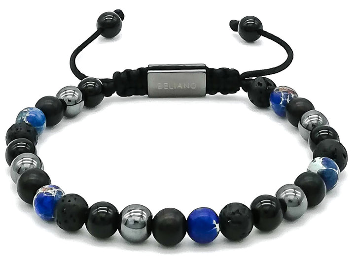 Makramee-ArmbandArmband Venice Beach - Lava - Lapislazuli - Onyx - RhodiumBelianoBeliano