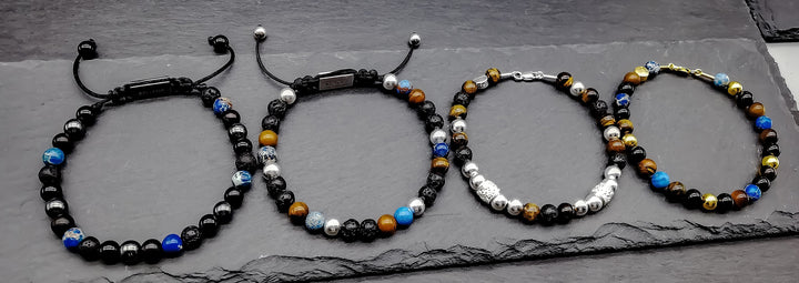 Makramee-ArmbandArmband Venice Beach - Lava - Lapislazuli - Onyx - RhodiumBelianoBeliano