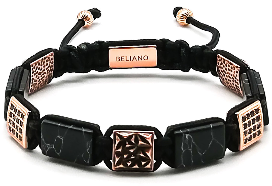 ArmbandFlatbeads Armband Maya - Obsidian - Rosegold - CZ DiamondsBelianoBeliano