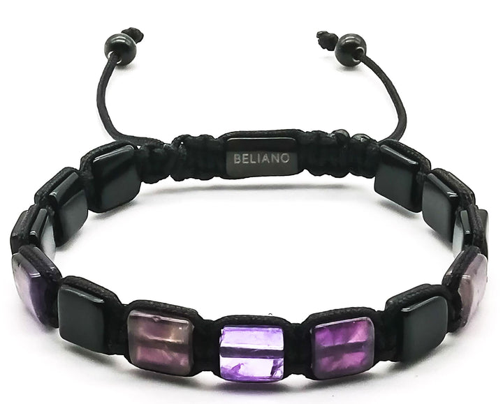 Makramee-ArmbandFlatbeads Bracelet - Achat - AmethystBelianoBeliano