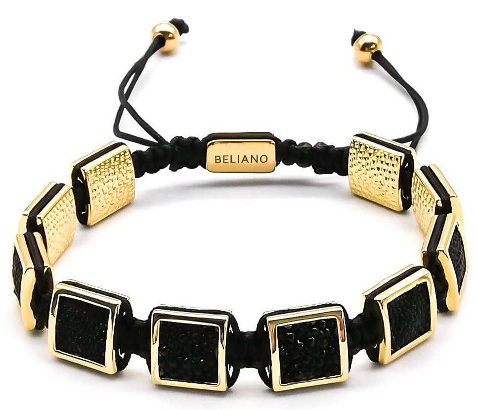 flatFlatbeads Bracelet Gold - Stingray Leather BlackBelianoBeliano
