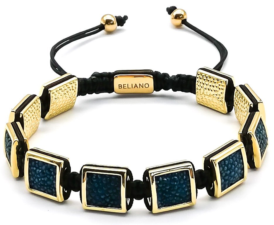 flatFlatbeads Bracelet Gold - Stingray Leather GreenBelianoBeliano