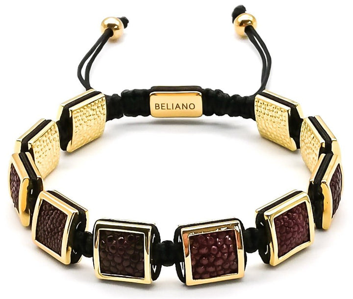 flatFlatbeads Bracelet Gold - Stingray Leather RedBelianoBeliano