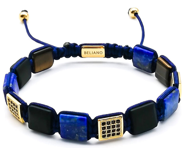 flatFlatbeads Bracelet - Lapislazuli - Achat - Tigerauge - DiamondsBelianoBeliano