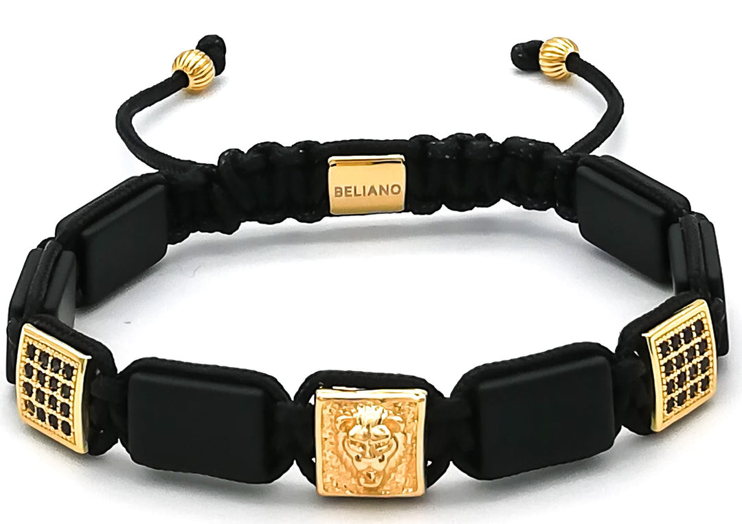ArmbandFlatbeads Bracelet Lion - 24K Gold - Achat - CZ DiamondsBelianoBeliano