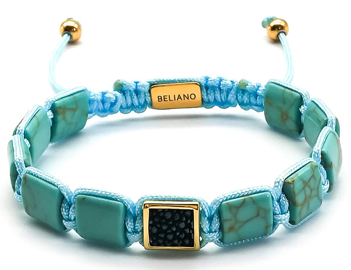 Flatbeads Bracelet Stingray Leather - Bali TürkisBelianoBeliano