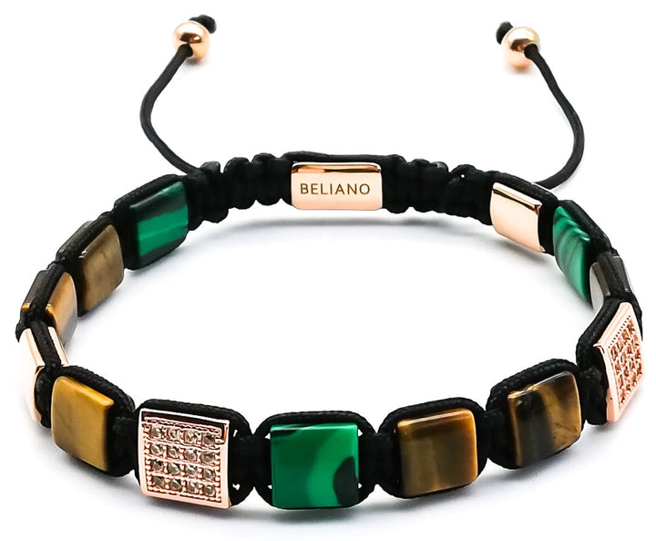 flatFlatbeads Bracelet - Tigerauge - Malachit - DiamondsBelianoBeliano