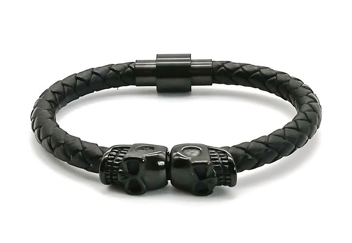 Makramee-ArmbandLederarmband - Black SkullBelianoBeliano