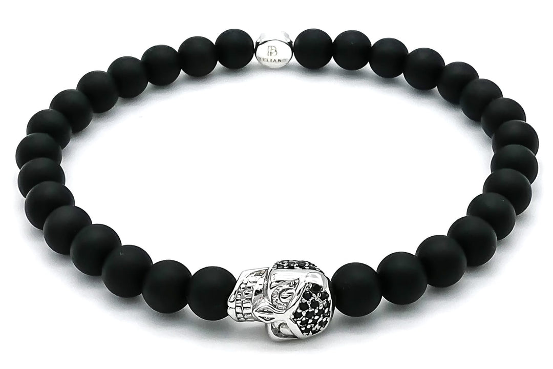 ArmbandTotenkopfarmband - 925 Silber - OnyxBelianoBeliano